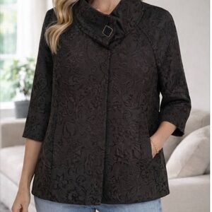 ICON Black jacket with Gold Chain Detail